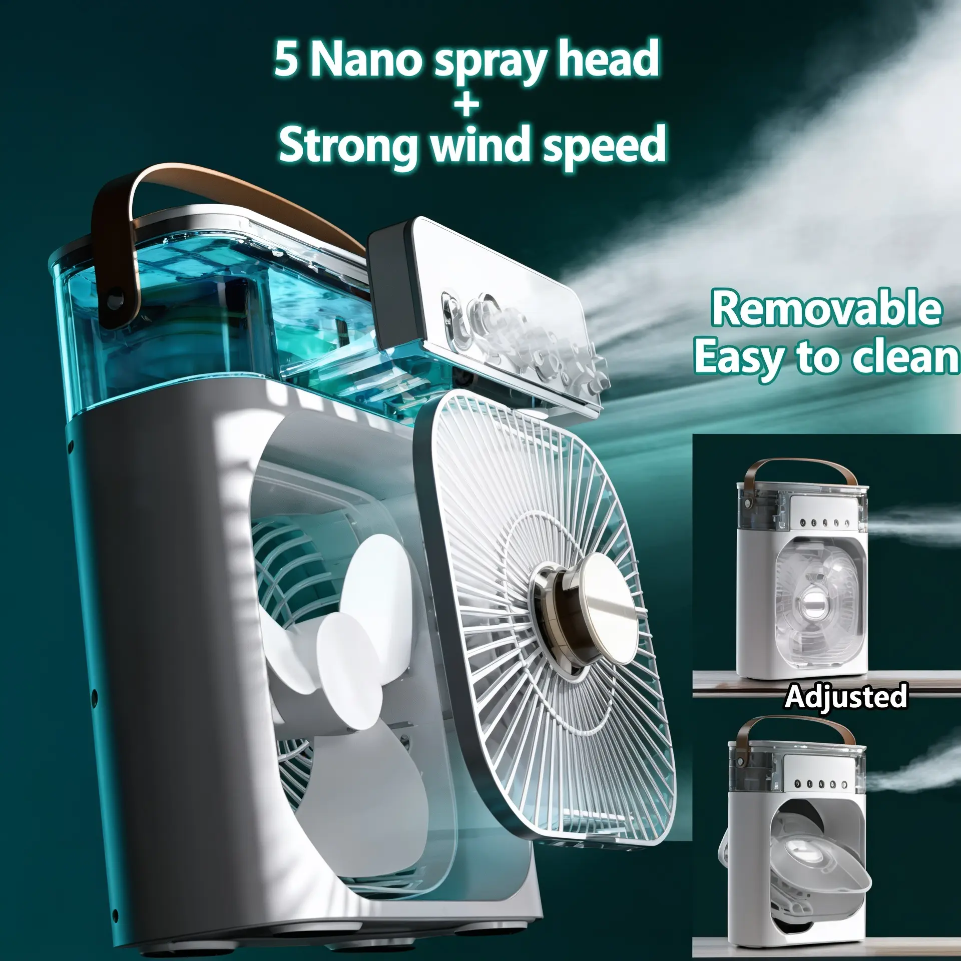 Portable Mini Air Cooler with Humidifier & LED Night Light - Image 5