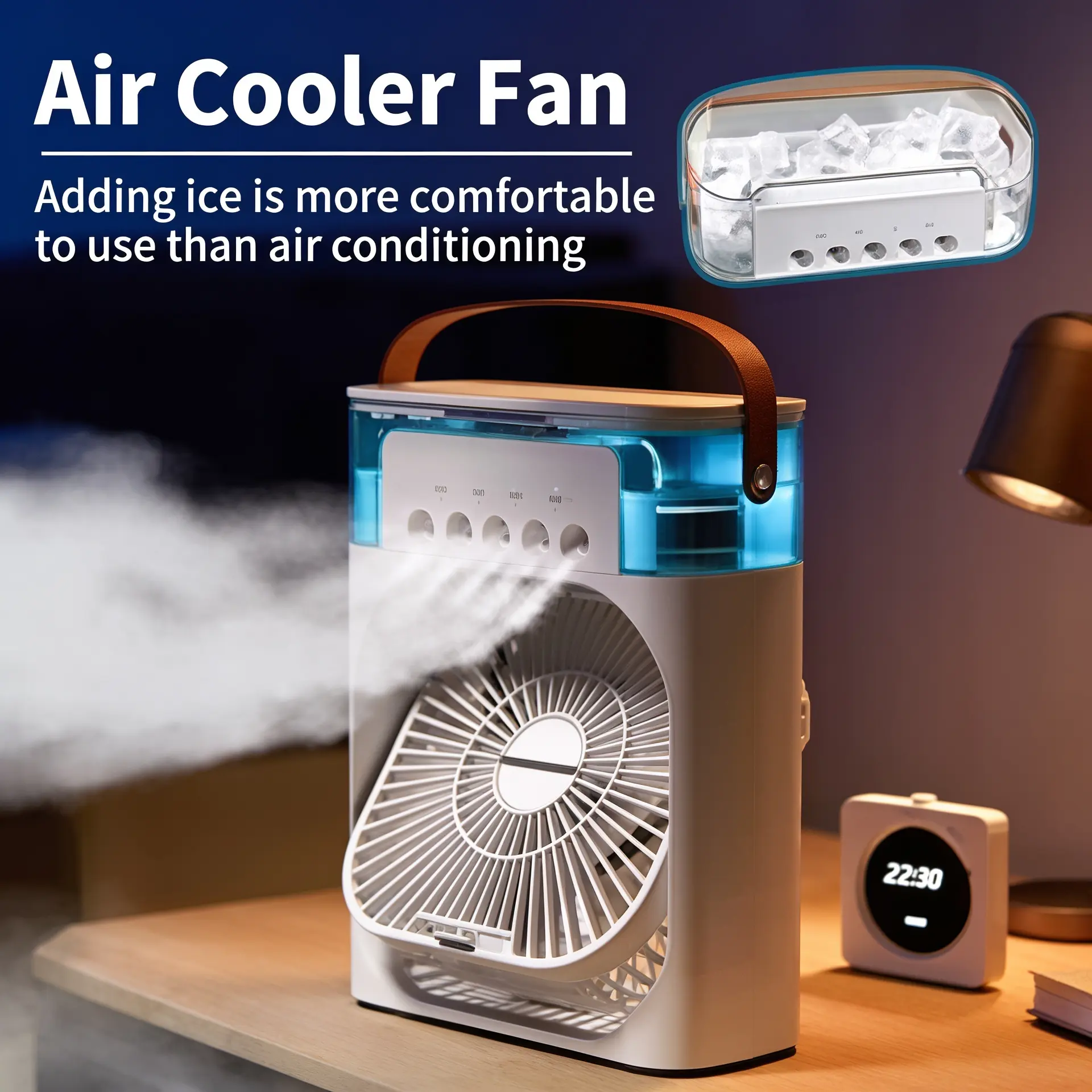 Portable Mini Air Cooler with Humidifier & LED Night Light - Image 4
