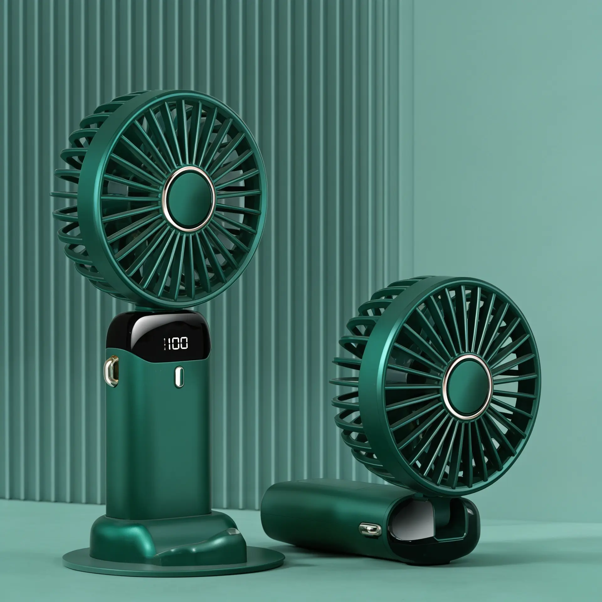 Portable Rechargeable Handheld Fan with Digital Display - Image 7