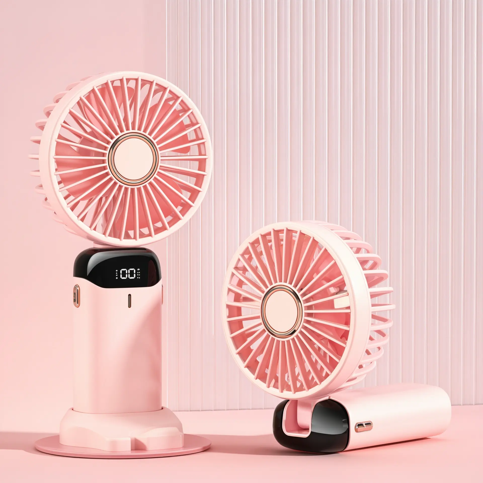 Portable Rechargeable Handheld Fan with Digital Display - Image 6